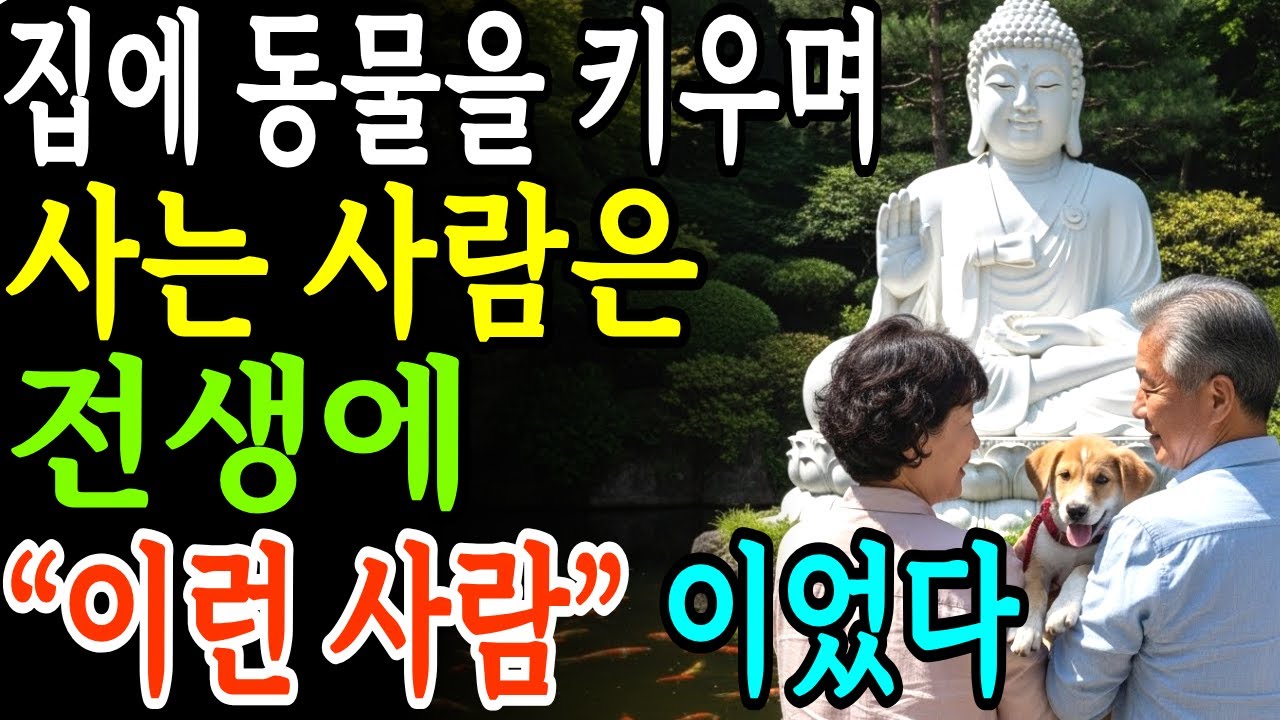 집에 동물을 키우는 사람, 그리고 가엾고 아픈 동물을 돌보고 사는 사람은 전생에 이런사람이었다 | 부처님지혜 | 부처님말씀 | 석가모니 가르침 | 인생조언 | 불교철학 |