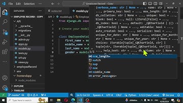 #4 -React and Python / Employee record management web app - Creating Models part 1