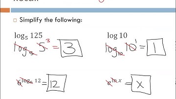 Lecture 30 pt 3 (Video 1) - Solving Equations with Logarithms