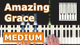 Amazing Grace - Piano Tutorial Easy - Sheet Music (Synthesia)