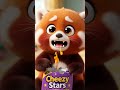 😭 Red Panda CRIES Over Cheezy Stars Snack! Too Crunchy?! 😂