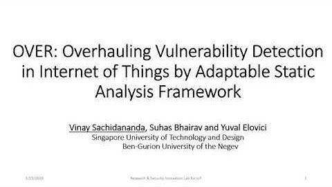 OVER:Overhauling Vulnerability Detection for IoT - Adaptable and Automated Static Analysis Framework