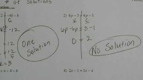 Lesson 7.4 Number of Solutions