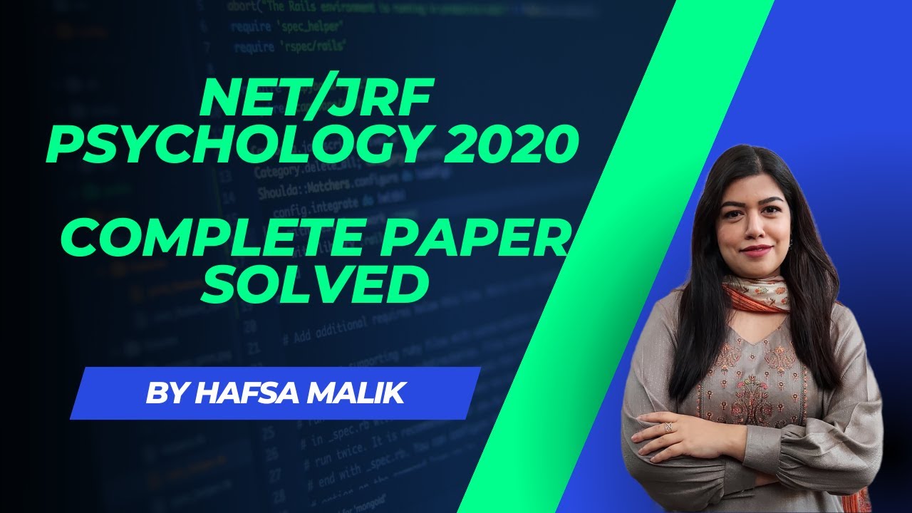 PRACTICE & PAPER ANALYSIS  | NTA UGC-NET 2020 PSYCHOLOGY  | HAFSA MALIK 