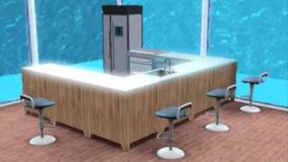 I made a cool underwater house on sims 3.