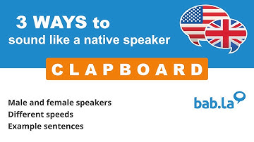 CLAPBOARD pronunciation | Improve your language with bab.la