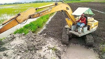 XÁNG CẠP CUỐC ĐẤT RUỘNG CỰC ĐẸP - MÁY XÚC MIỀN TÂY