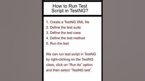 TestNG : How to run test script in TestNG? : SDET Automation Testing Interview Questions & Answers