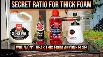 How to Get the Best Foam From Your Foam Cannon!
