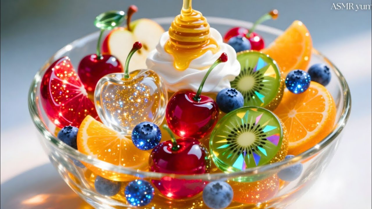 Making a Glass Fruit Salad — Satisfying ASMR Cooking 🥗✨