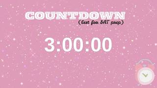 ✨ 3 HOUR Study With Me Timer | Pink Glitter Aesthetic | No Music, No Talking 🎀| SAT lock in friendly screenshot 3