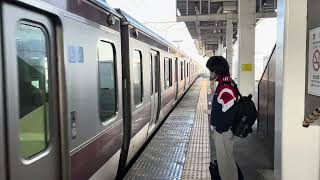 【5両編成の赤電】水戸線E531系K451 普通勝田行 結城駅入線