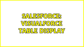 Salesforce: Visualforce table display (2 Solutions!!)