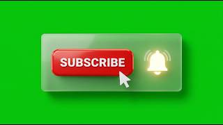 Subscribe Green Screen for YouTube Videos | Clean 4K subscribe button green screen
