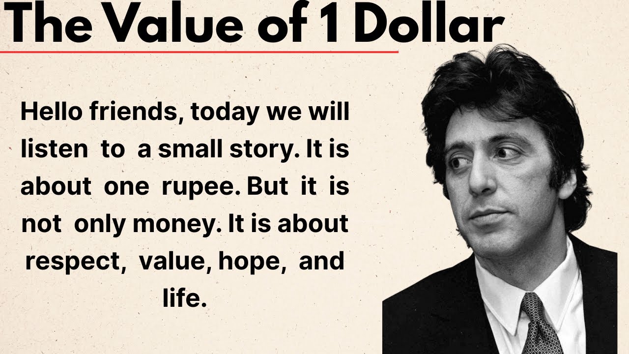 The Value of One Dollar | English Story with Life Lesson |English Listening Practice | graded reader