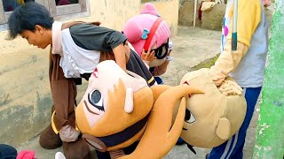 Badut Layla Miya Badut LoL Badut Upin Ipin Prepare Kostum Badut Menuju Lokasi | BTS Perjalanan Badut