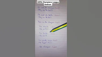 UEFA Champions League Anthem Lyrics English Version Uefa 