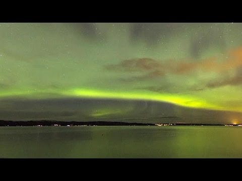 'De oogverblindende schoonheid' van het noorderlicht in Trondheim, Noorwegen - geen commentaar