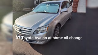 07 Toyota Avalon at home oil change