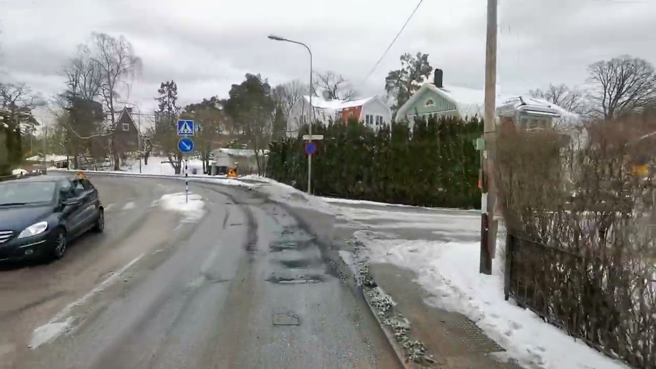 Linje 144 från Fruängen mot Gullmarsplan (  Stockholm SSV Nyboda Hallen Garage )