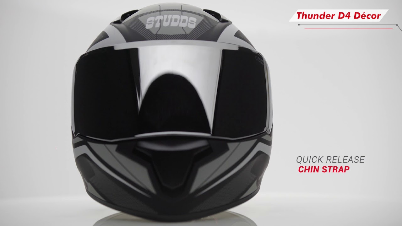 STUDDS Thunder D4 Decor Full Face Motorcycle and Two-Wheeler Helmet For Men and Women