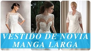 Vestido de novia manga larga