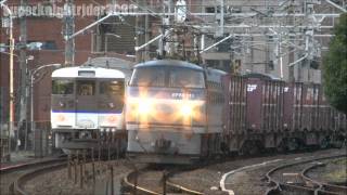 JR貨物 EF66 111号機 貨物列車2074レ&115系広島更新色 横川~広島 2011.11
