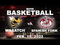 Basketball Varsity Boys - Wasatch vs Spanish Fork