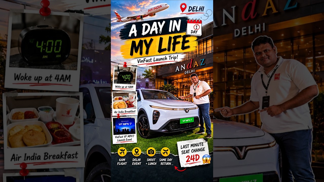 A Day in My Life | 4AM to DELHI ✈️ VinFast Launch Trip in One Day!