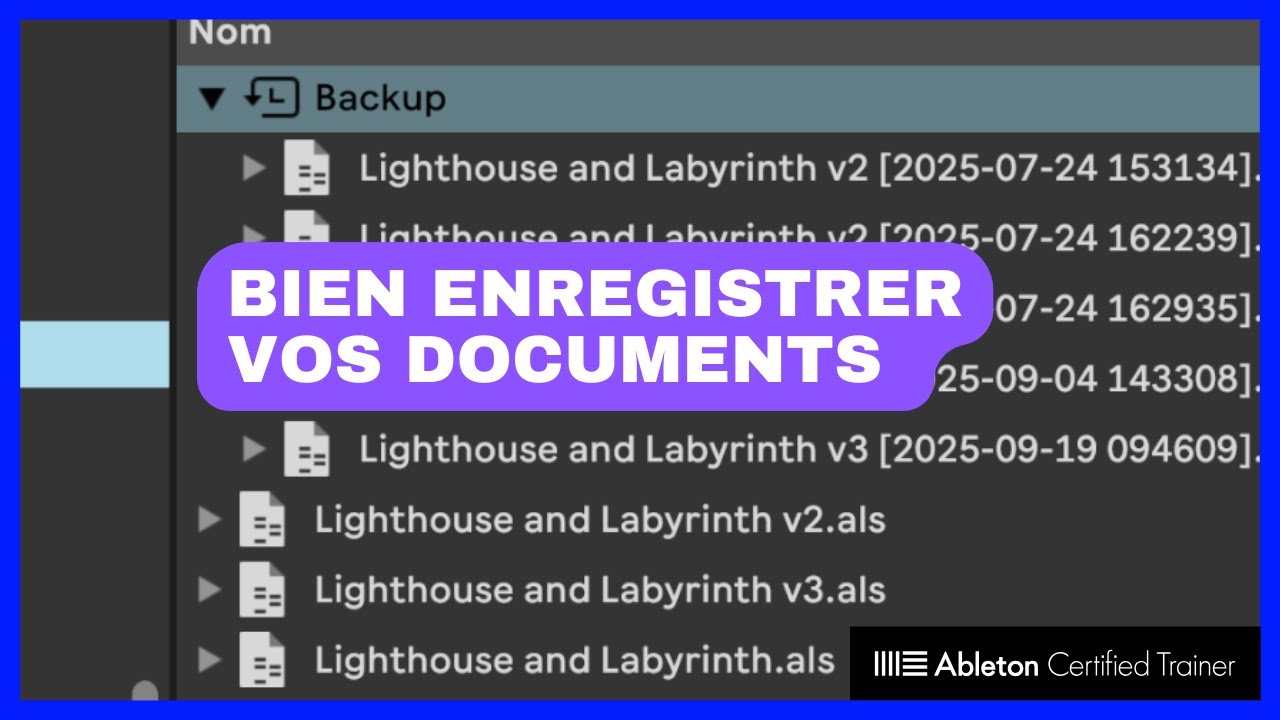 Bien sauvegarder les Set de Live 12