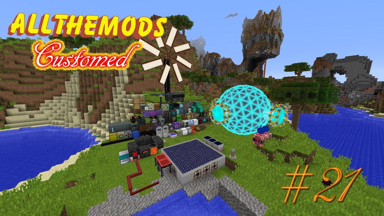 【21】完・Rainbow Generatorを動かすぞ！LIVE All the Mods, Minecraft - YouTube
