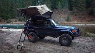 Solo River Camping in a Roof Top Tent | Land Cruiser 80
