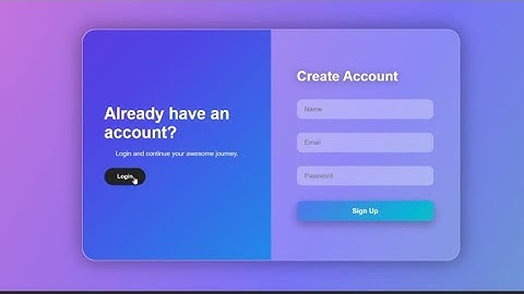 Gradient Login Form Using Html Css JavaScript | Full Source Code |