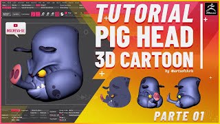 MINI CURSO DE ZBRUSH 3D CARTOON | BLOCAGEM (PARTE 01)