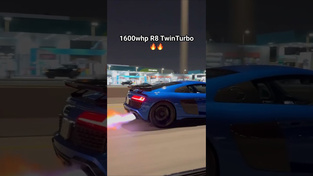 “1600HP R8 Spits Fire on the Roll 🔥🚀”