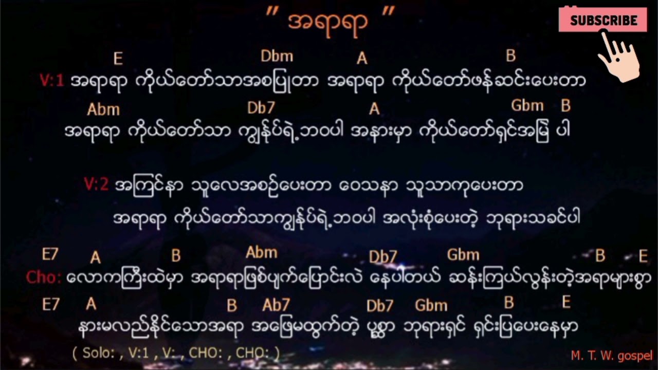 Myanmar Praise Worship Song Lyrics Chords YouTube Myanmar Praise Worship Song Lyrics Chords YouTube