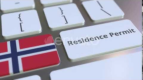 Residence Permit Text and Flag of Norway on the Keyboard | Motion Graphics - Envato elements