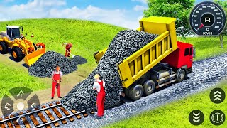 Train Station Bridge Construction Railway: JCB Railroad Building Simulator - Android GamePlay screenshot 5