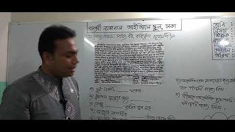 পঞ্চম শ্রেণির বাংলা (ক্লাস নং-২৫), আলোচ্য বিষয়: সৃজনশীল আলোচনা