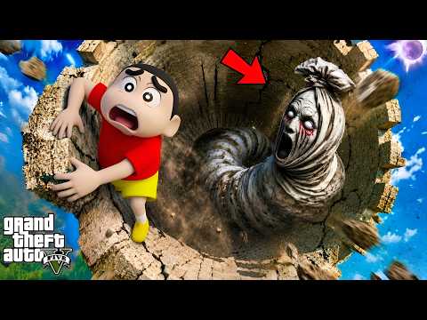 GTA 5 :Franklin & Shinchan ESCAPES From Scary POCONG MONSTER in Gta 5 tamil 😱😭