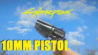 FALLOUT 4 MOD REVIEW Cyberpunk 2077 Animation - 10mm Pistol