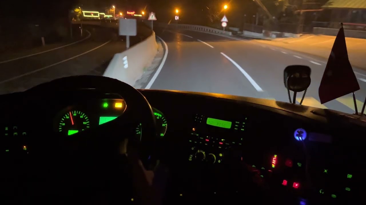 OTOBÜSLE GECE BOLU DAĞI İNİŞ             #otobüs #retarder #bus #keşfet