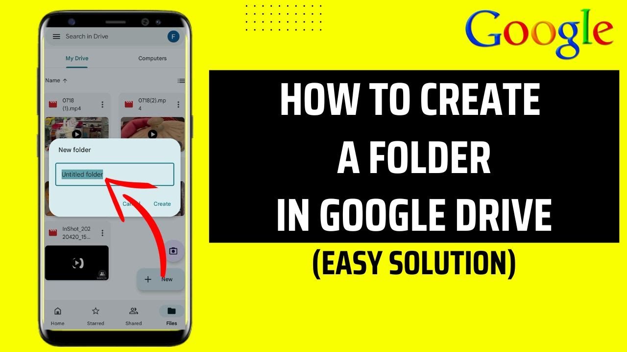 How To Create A Folder In Google Drive - YouTube
