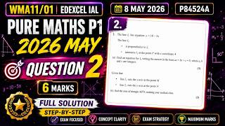 P1 May 2026 Q2 | WMA11/01 | P84524A | Edexcel IAL Maths | Perpendicular Lines & Area