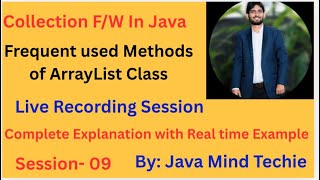 Collection in Java | frequent used methods of ArrayList class | By Amit