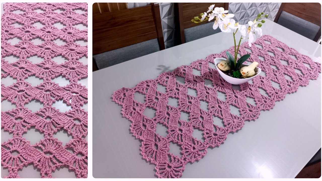 Trilho Caminho de mesa CRIS 🩷 em croche  Passo a passo | Ótima opção de vendas #supremofios#crochet