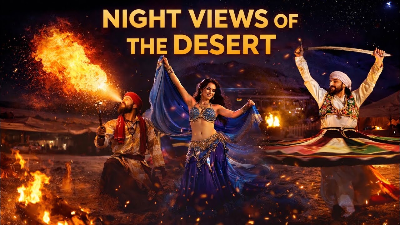 Dubai Desert Safari Night Stage Shows | Arabian Dance & Fire Show