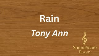Rain – Tony Ann | Piano Tutorial + Sheet Music