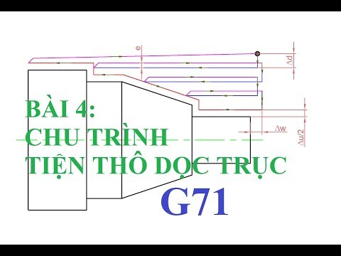 Lập trình tiện CNC – Bài 4: Chu tình tiện thô dọc trục G71