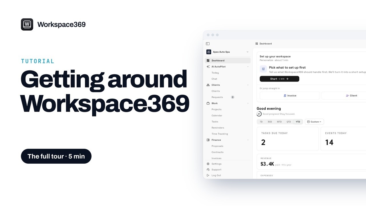 Video tutorial thumbnail: Workspace369: the full tour